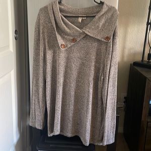 Gray textured sweater cute I used it to dress up